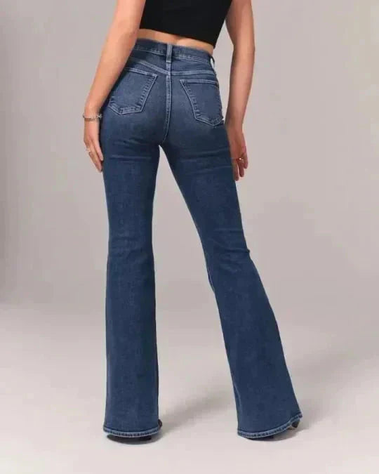 Women’s High-Waisted Flare Jeans – Structured Bootcut Denim